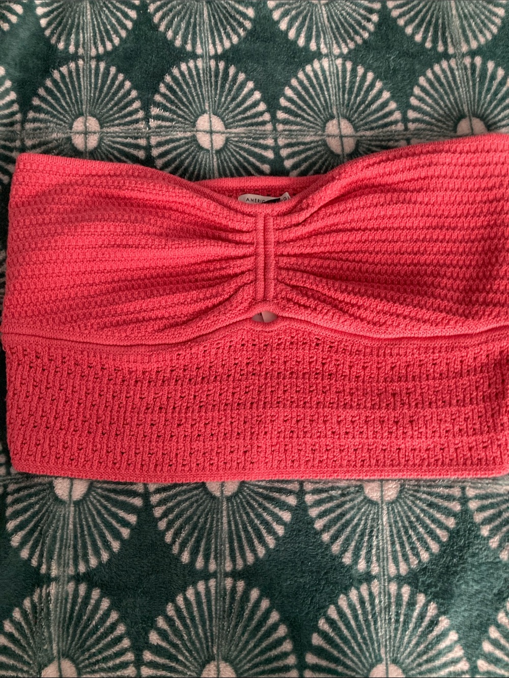 ⭐️⭐️ American Eagle Outfitters Pink Knit Strapless Bandeau Sweater - size XL